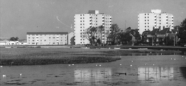 New council flats at Sterte, Poole in October 1961. Daily Echo Copyright.