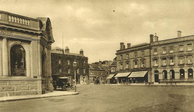 Postcard of Wimborne Square circa 1920s or 30s