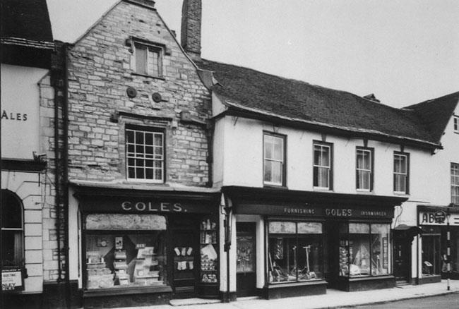 Coles furnishers and ironmongers shop in Wimborne in the late 1950's. The Coles family turned the shop into the Priest's House Museum.