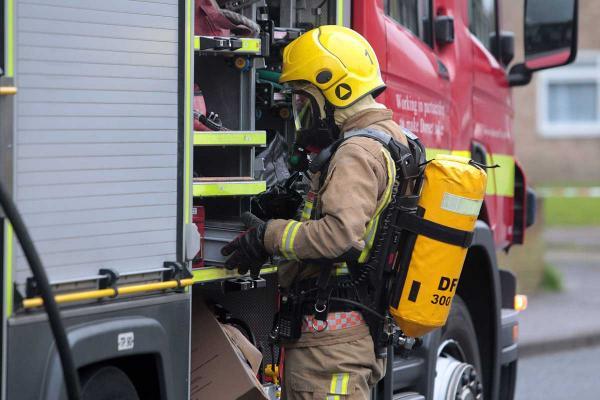 Firefighters tackle silo fire at Holton Heath