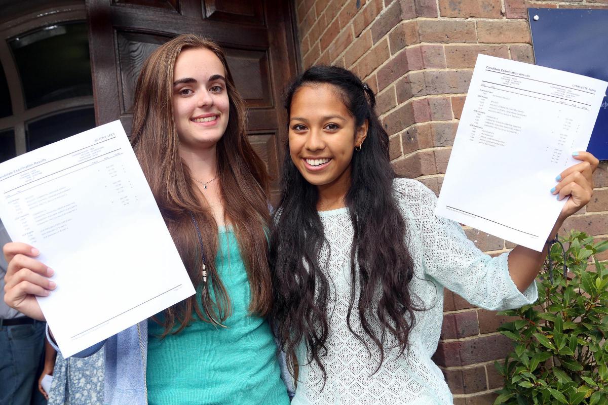 A Level results day 2014 at Talbot Heath School