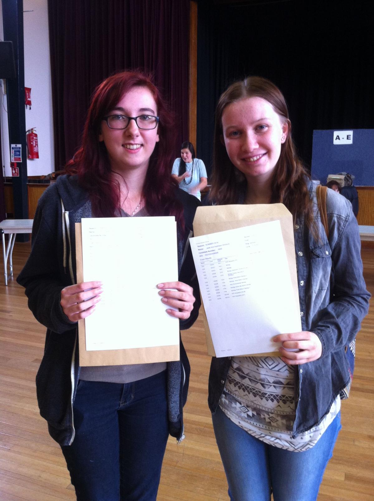 A Level results day 2014 at Parkstone Grammar