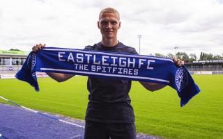 Brennan Camp signs permanently for Eastleigh (Pic: Eastleigh FC / Tom Mulholland)