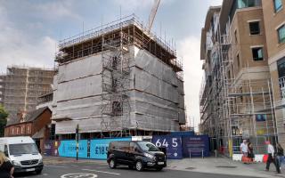 The Vespasian development in Poole under construction, 2022