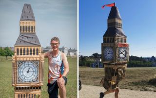 Simon Phillips will don the Big Ben costume for the 26.2-mile run in aid of Alzheimer's Research UK in memory of his father, Robert, who died with Alzheimer's disease in 2016