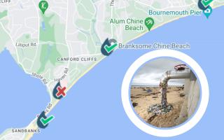 One beach in the Bournemouth, Poole and Christchurch area had sewage dumped into the sea over the first weekend in October (Google Maps/PA)