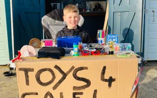 Arthur Cadwell raised £300 from his toy sale, for the Turkey-Syria earthquake appeal.