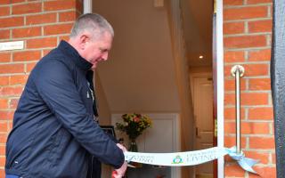 Mayor Cllr Peter White cut the ribbon and declared Chevrons Living open.