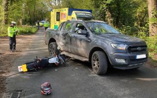 Motorbike crash in Holt, Dorset