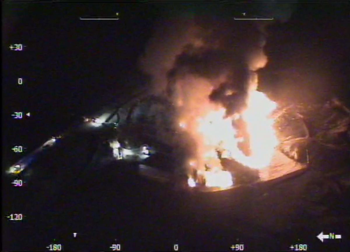 Pictures of the fire at Trigon Landfill site in Wareham. Photo by Police Helicopter.