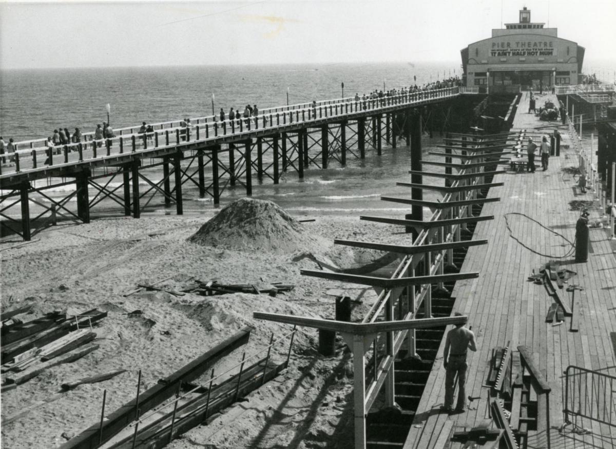Rebuilding Bournemouth Pier in 1979.