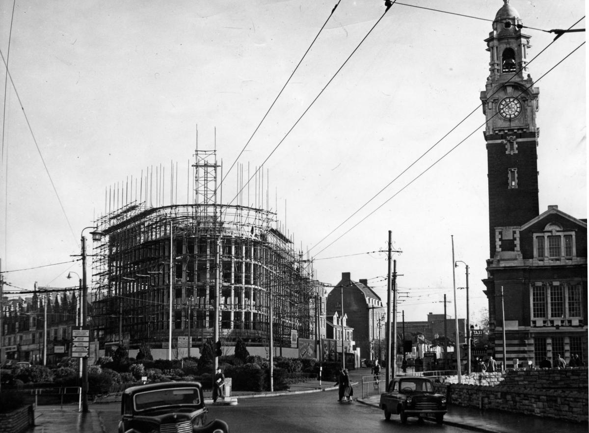 The Royal London Hotel being built  on the site of the Metropole Hotel in 1957