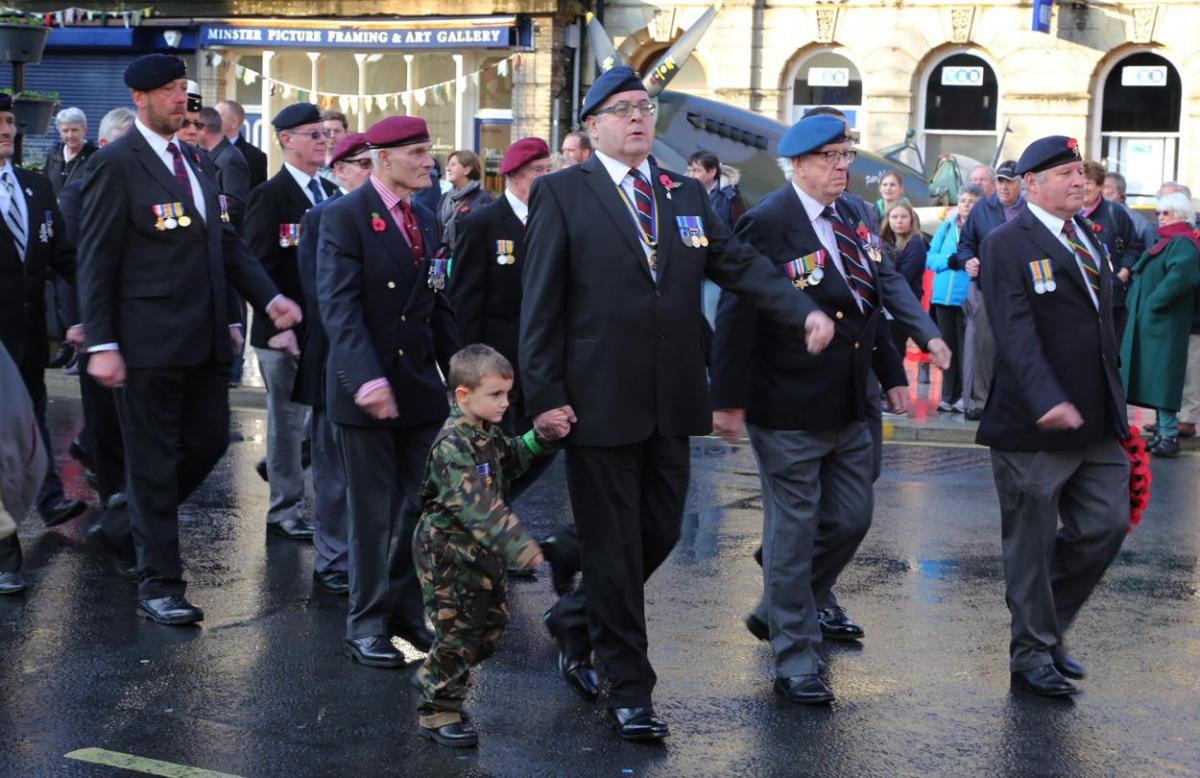 Pictures from Wimborne's Remembrance Sunday service by Richard Crease.