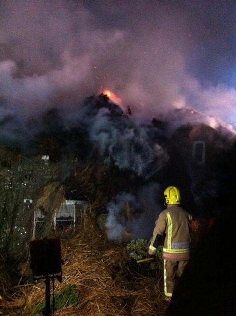 UPDATE: A350 at Fontmell Magna reopened after major thatch house fire 
