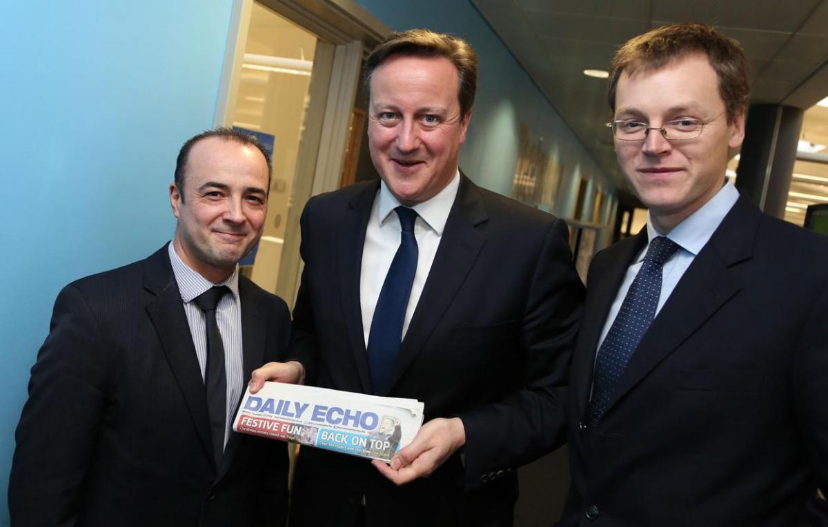 David Cameron visits Magna Academy and Poole housing development in December 2014