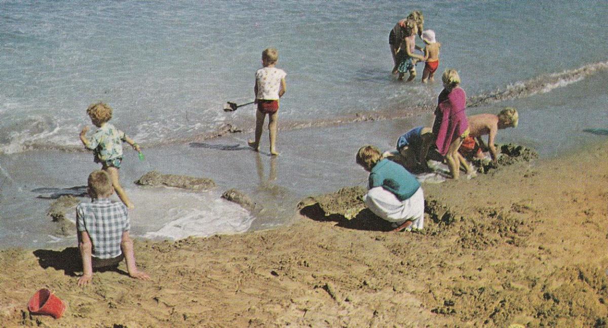 Swanage beach in 1960s