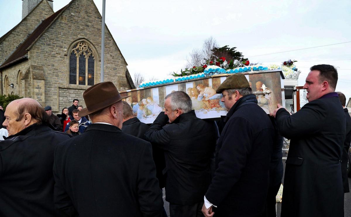 Pictures of Mary Bond's funeral at St Clement's Church in Parkstone on 2 February, 2015 by Sally Adams 