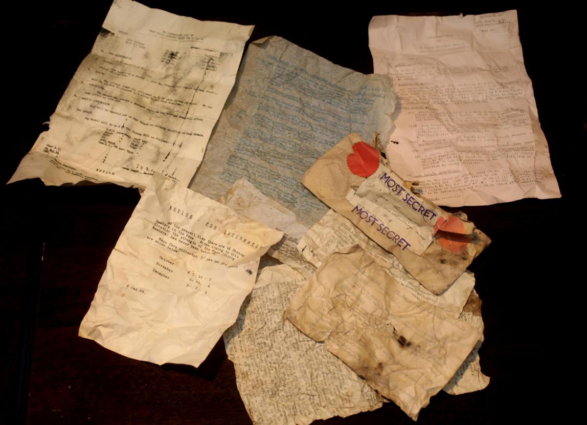 D-Day landing documents and and items found at Balmer Lawn Hotel.