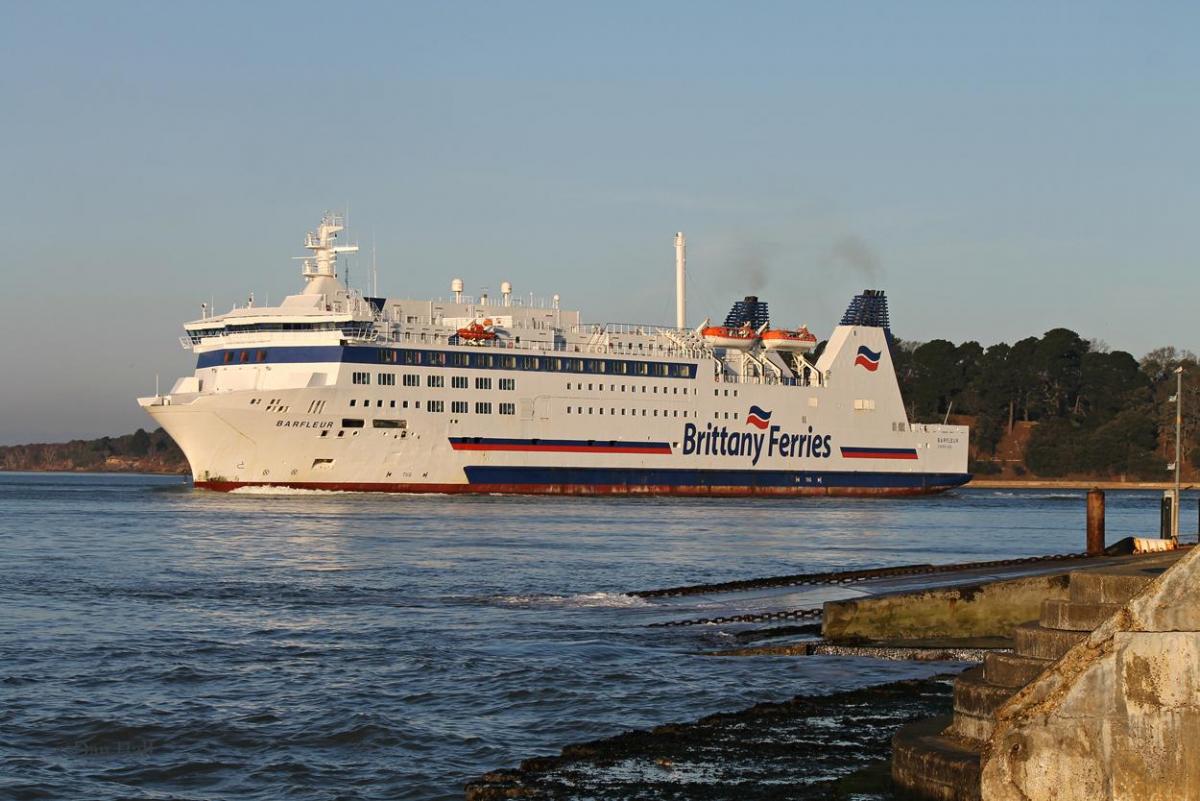 Barfleur departs Poole for Cherbourg on a sunny winters morning, taken 07th February 2015 taken by Dan Hall.