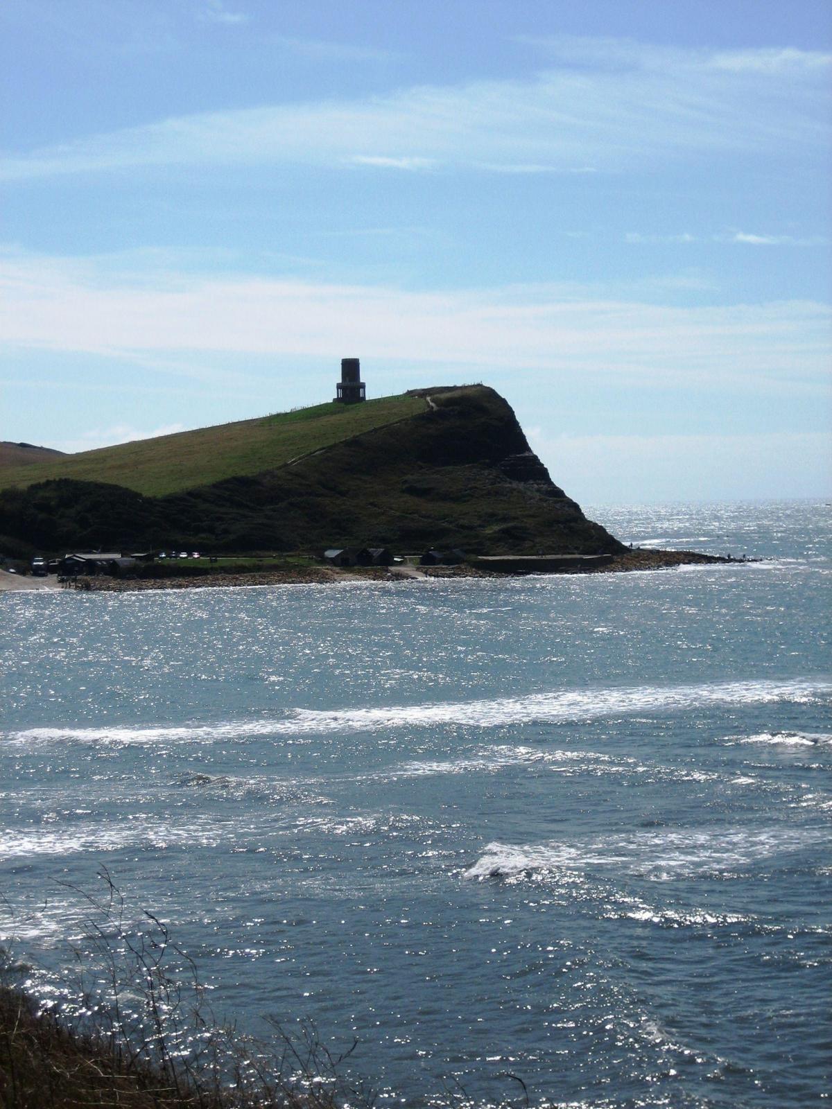 Pictures of Clavell Tower before and after it was rebuilt at Kimmeridge 