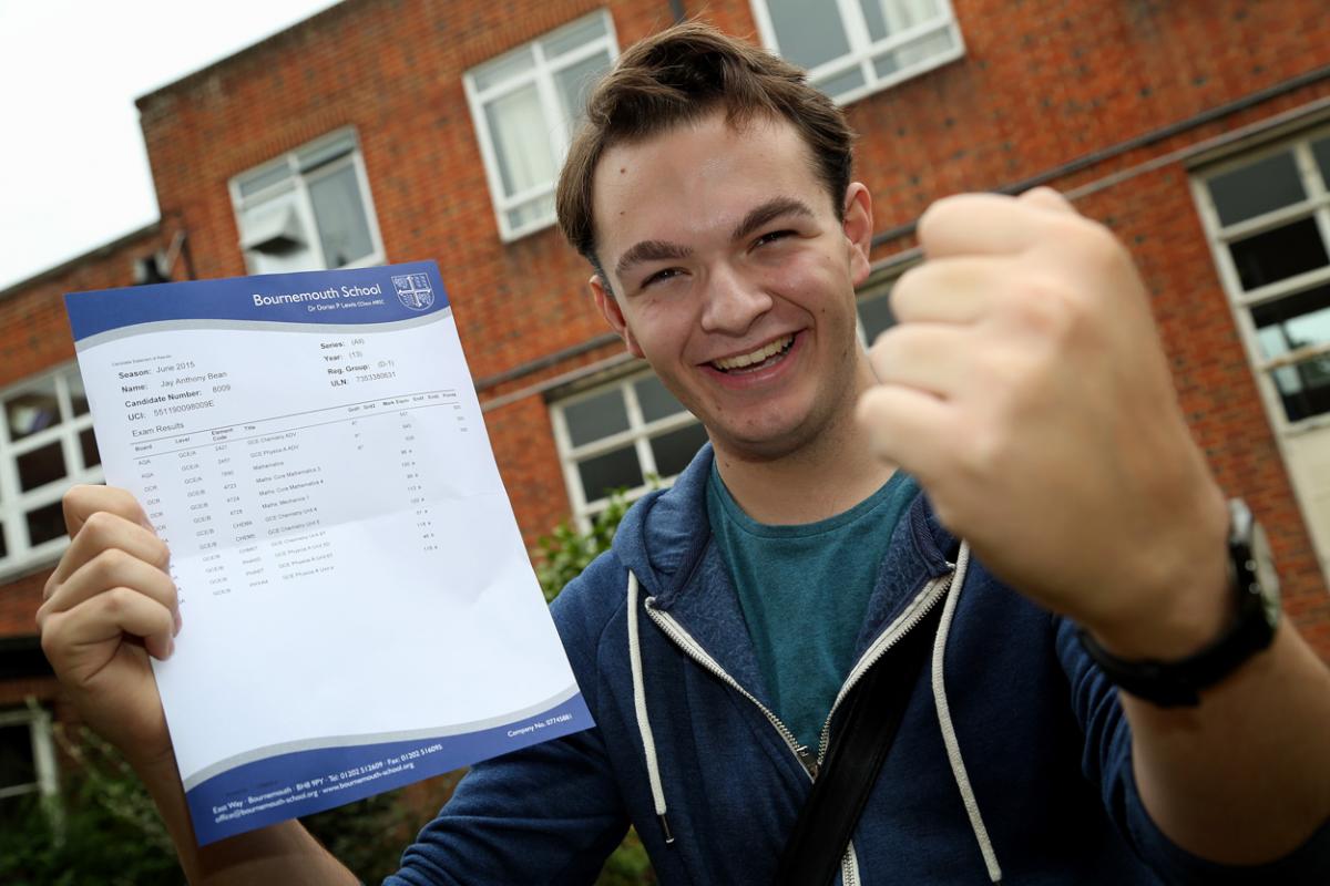 A Level results day 2015 at Bournemouth School. Pictures by Sally Adams 