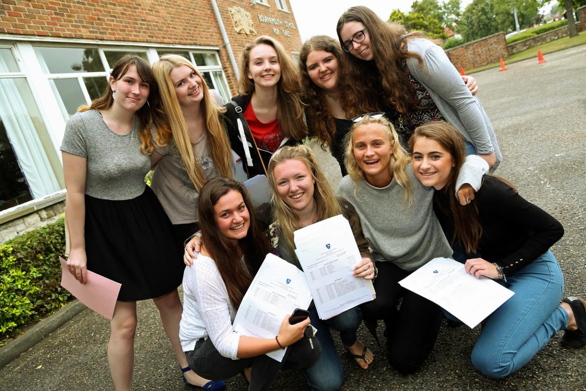 A Level results day 2015 at Bournemouth School for Girls. Pictures by Sally Adams 