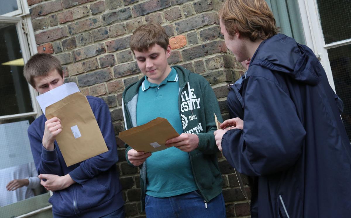 A Level results day 2015 at Highcliffe School. Pictures by Corin Messer