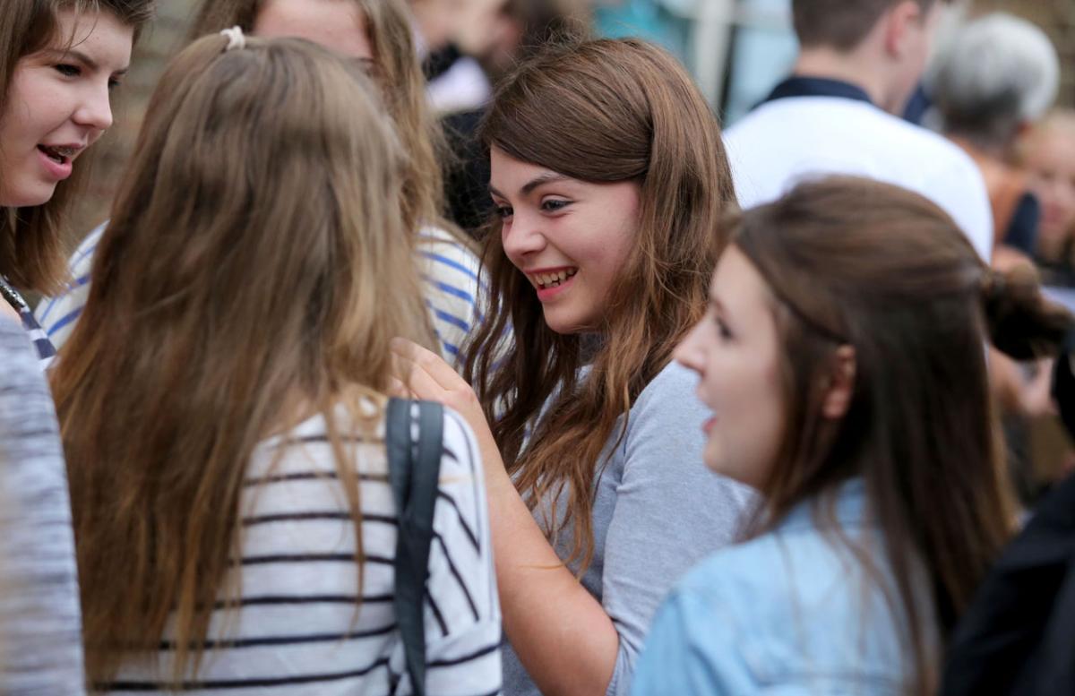 A Level results day 2015 at Highcliffe School. Pictures by Corin Messer