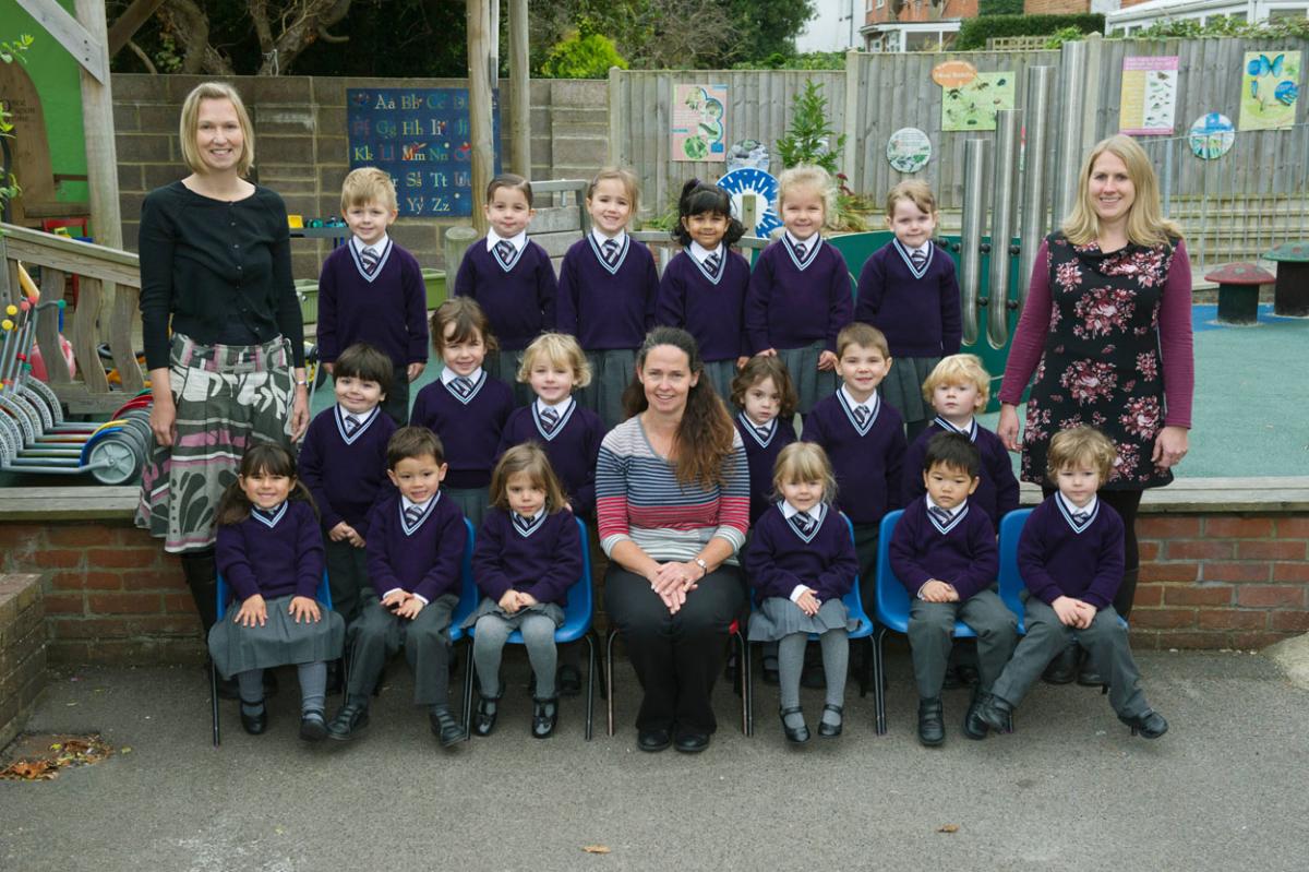 Talbot House Preparatory School,  Kindergarten Class, with left, Learning Assistant, Wendy Houlton, Centre: Teacher, Ruth Carden, and right, Learning Assistant, Georgina Bentley.