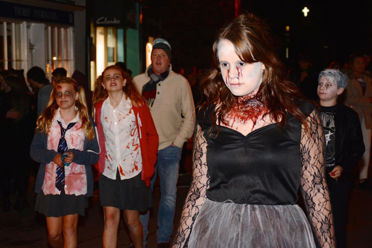 Pictures from the Wimborne fright night during Halloween 2015