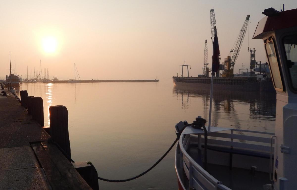 Early morning mist at Poole Quay, taken by Pete Elsdon