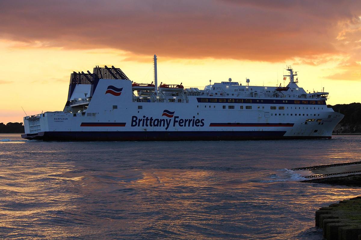 Brittany Ferries’ Barfleur arrives in Poole on a summer’s evening taken by Dan Hall