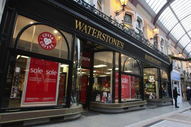 Waterstones bookshop in the Royal Arcade, Bournemouth.