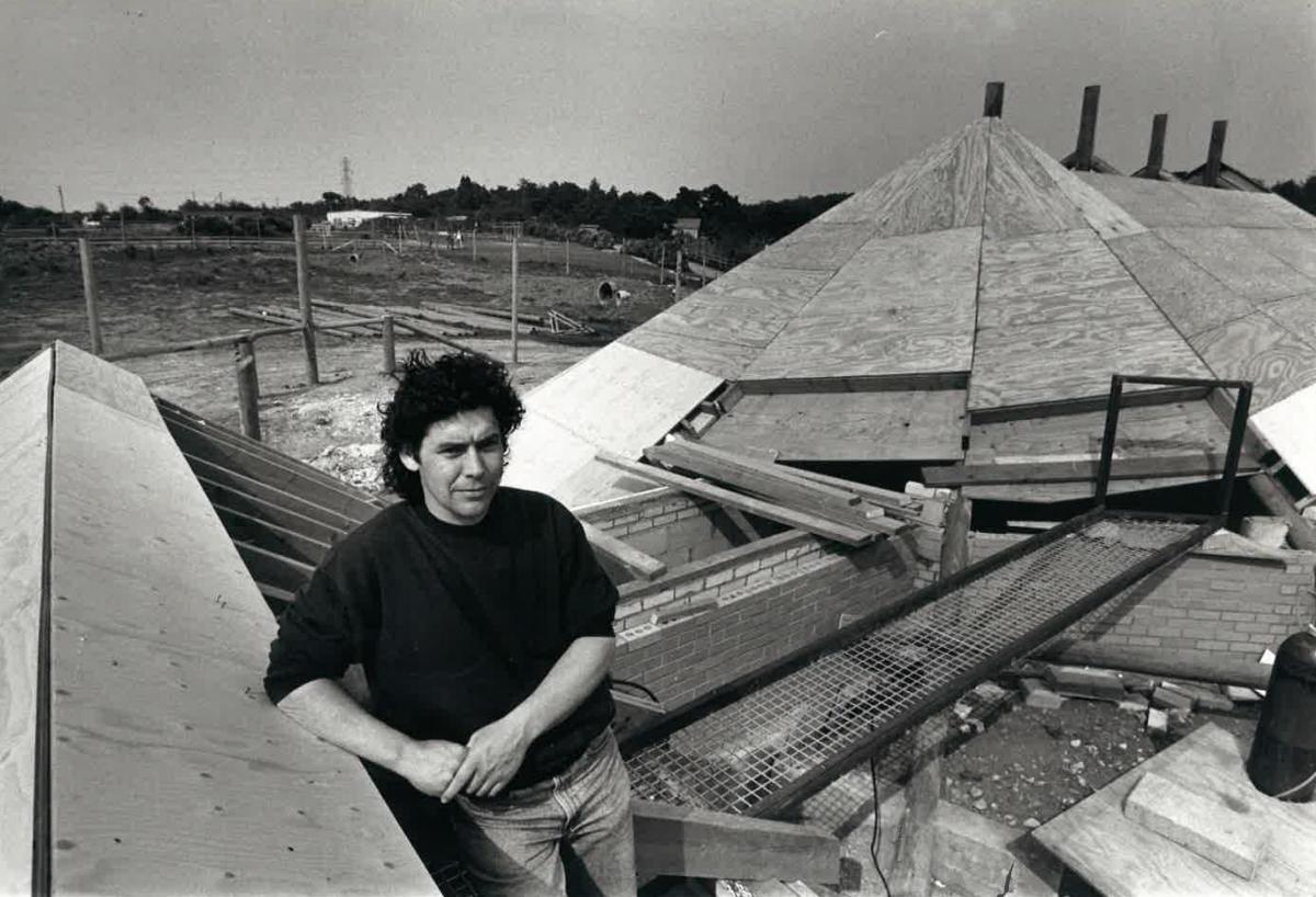 Jim Cronin in front of a new closure in 1993