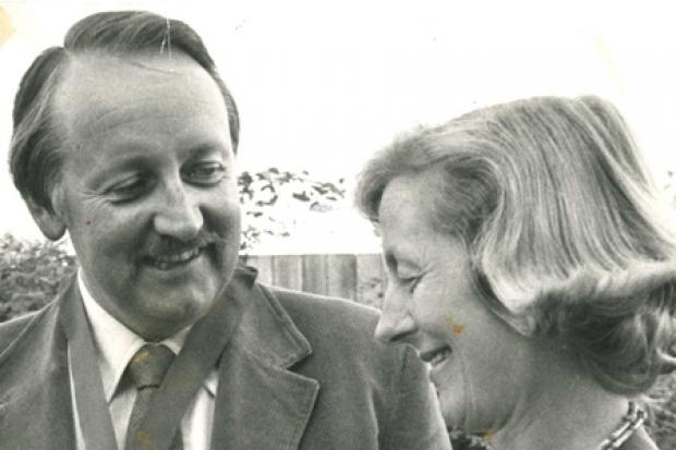 Peter Roberts and his wife Doreen when he was elected chairman of Ferndown Town Council for second year running in 1979Copyright unknown