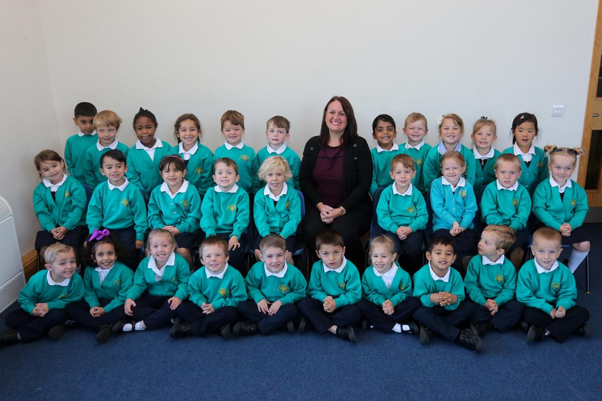 Reception children at Muscliff Primary School 