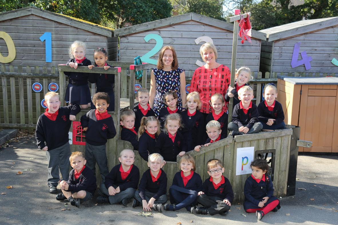 Reception children at Christ The King Primary School 