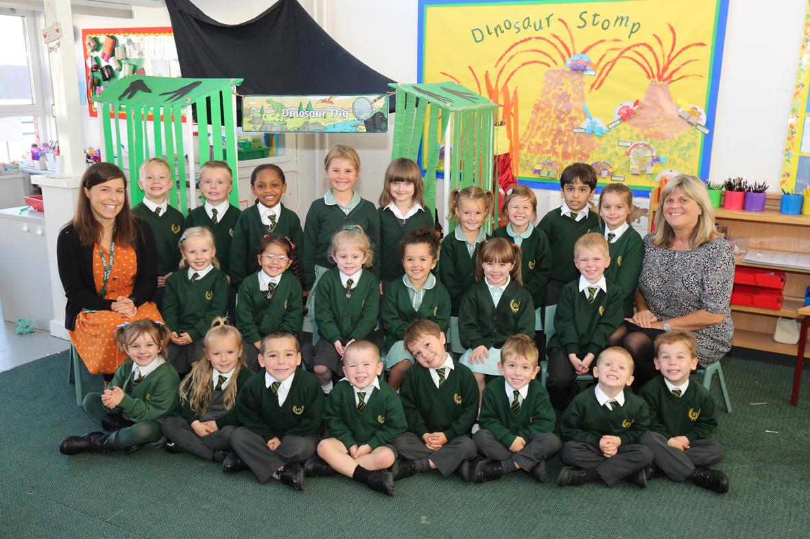 Reception children at Hill View Primary School 