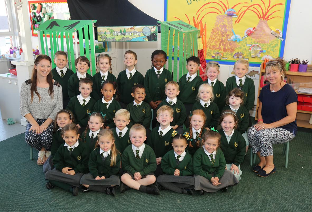 Reception children at Hill View Primary School 