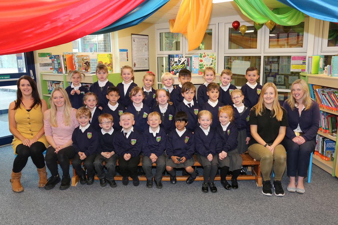 Reception children at Kingsleigh Primary School 