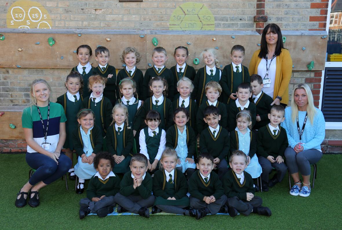 Reception children  at St James' C of E Primary School 