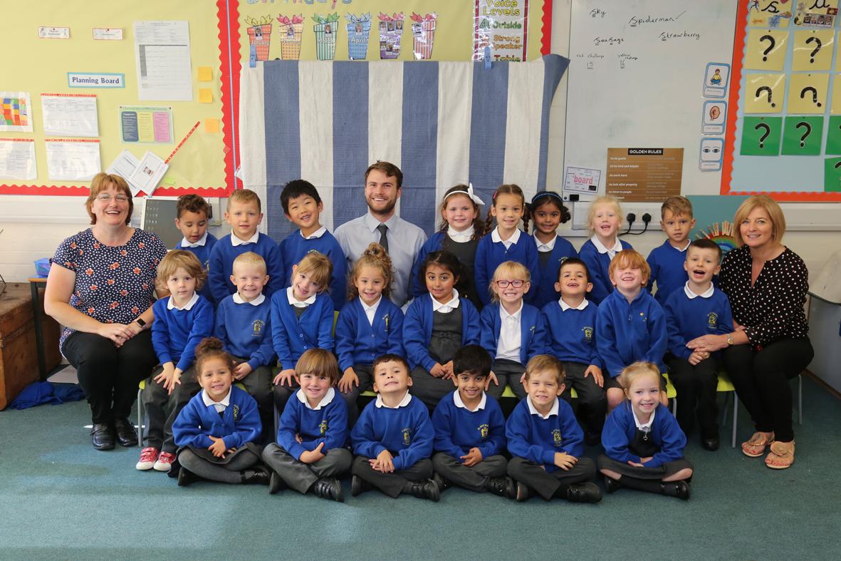 Reception children at St Michael's C of E  Primary School 