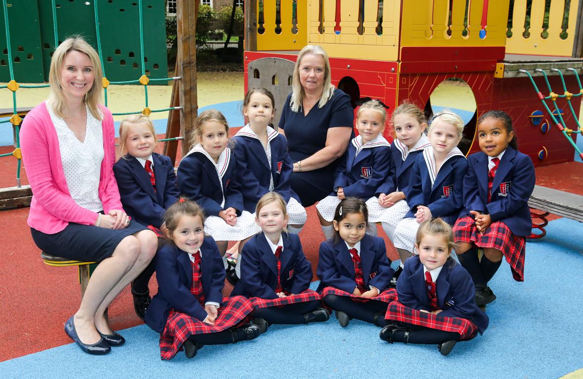Reception children at Talbot Heath School 