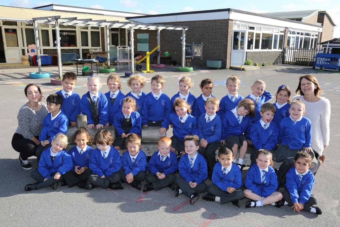 Reception children at Talbot Primary School 