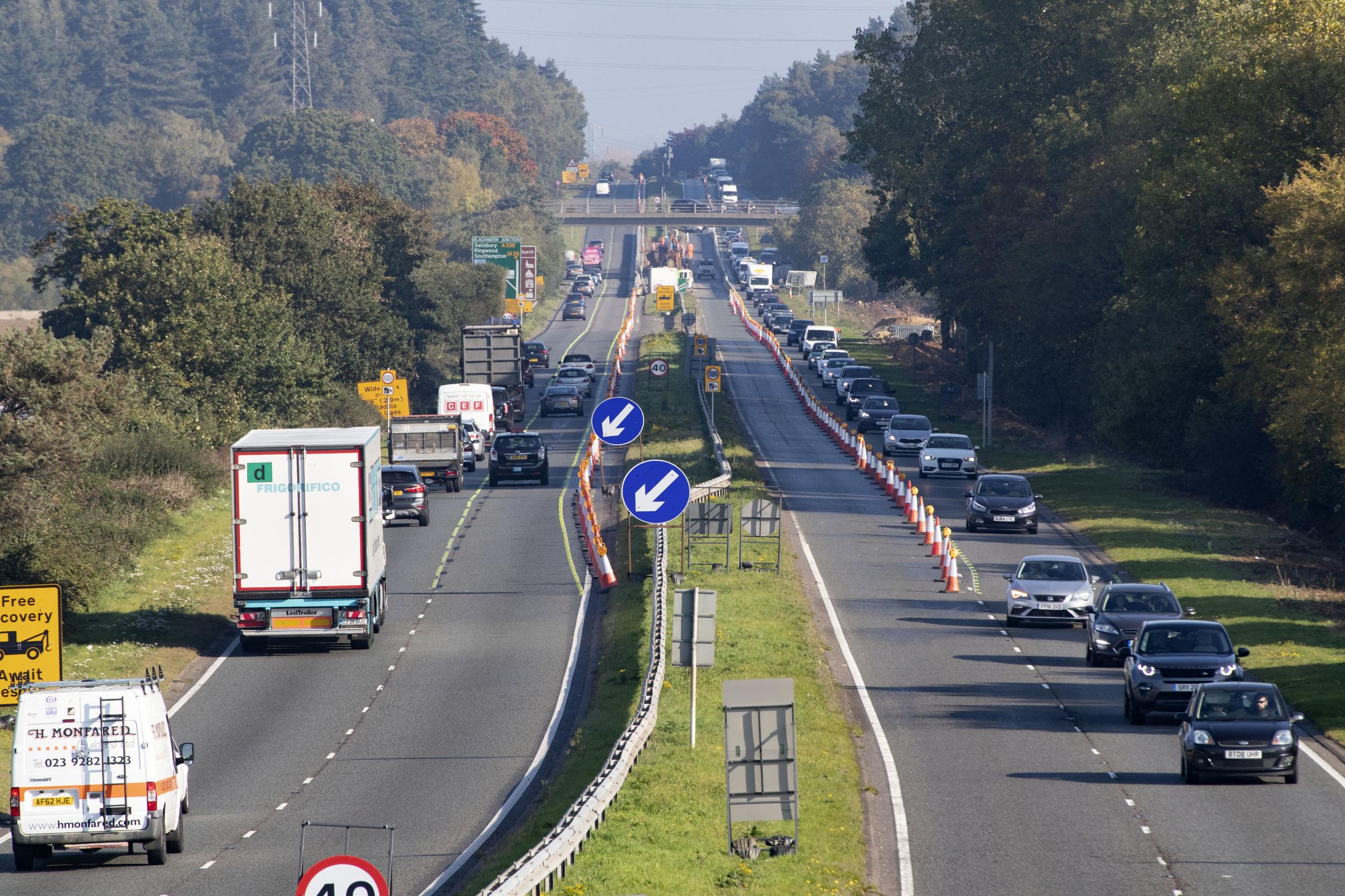 A338 roadworks to come to a halt for Christmas from Saturday (two days earlier than scheduled)