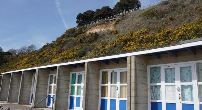 Unstable cliffs threaten huts at Poole's Canford Cliffs promenade 